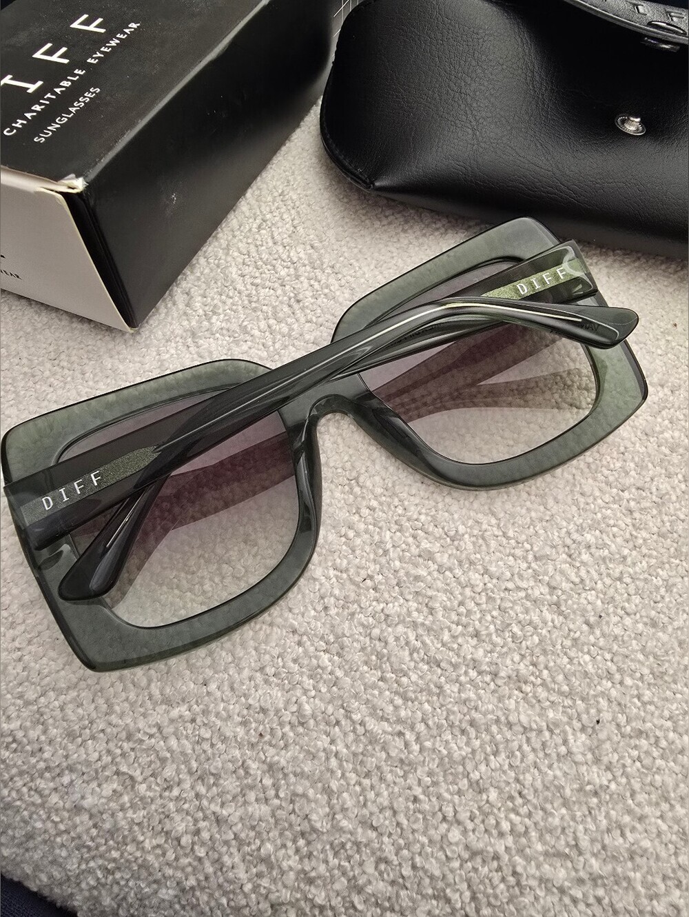 NWOT! DIFF Eyewear, Vanessa , Olive Green With Gradiant Lense - Picture 3 of 10